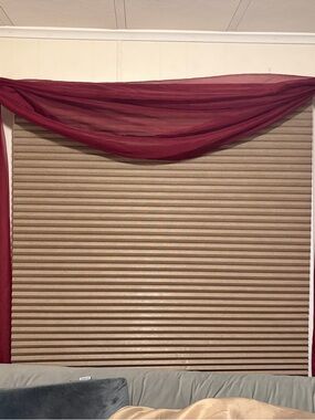 2 Sheer Burgundy Valance Scarf for Window Decor - Unbranded (selling two )